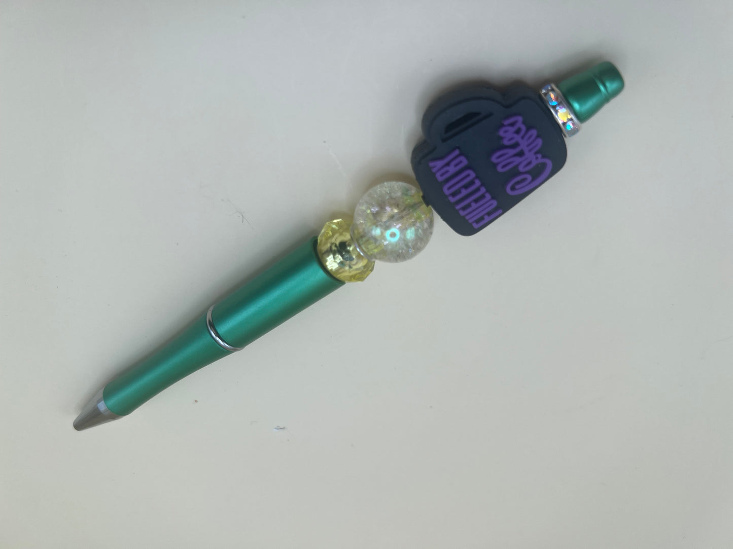 2467-2 Green pen with black coffee cup (fueled by coffee)