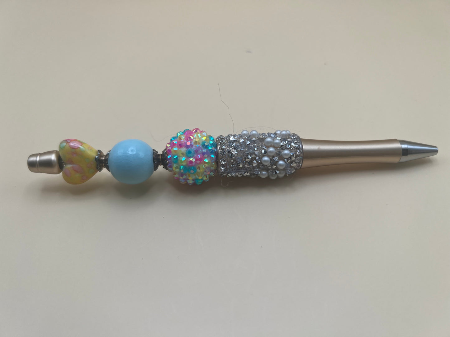 2454-2 Multi colored pastel with yellow multicolored heart